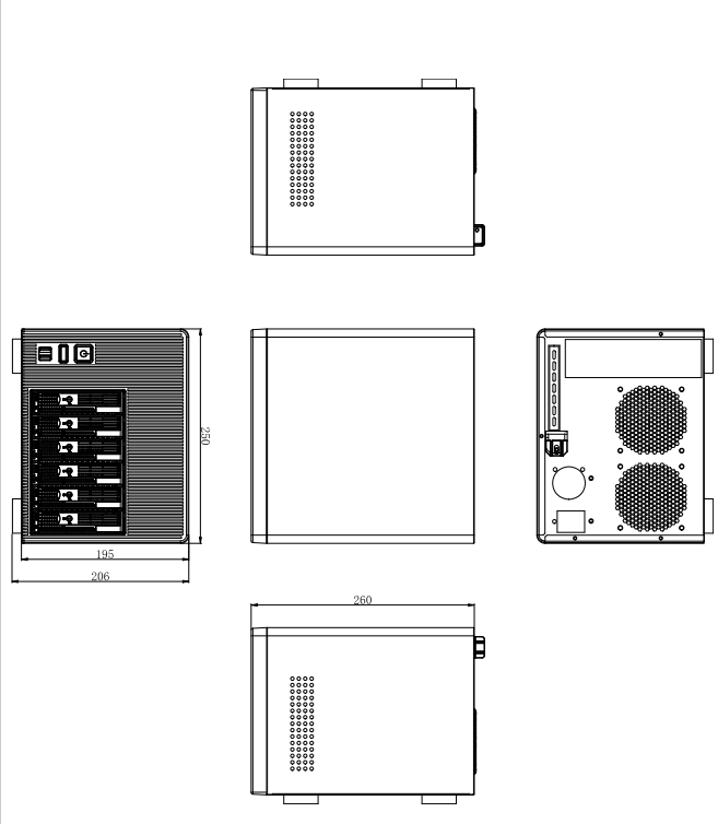 Armortec OEM ODM 6 bay NAS Storage Server Support 3.5" HDD Hot Swap Drive Flex 1U power supply